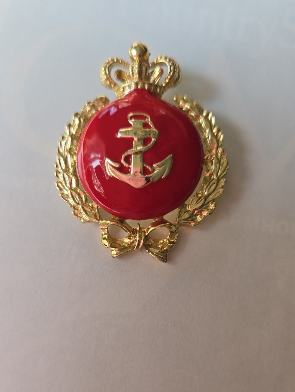 Gold Tone Red Anchor Nautica Vintage Annee 60 ,70
